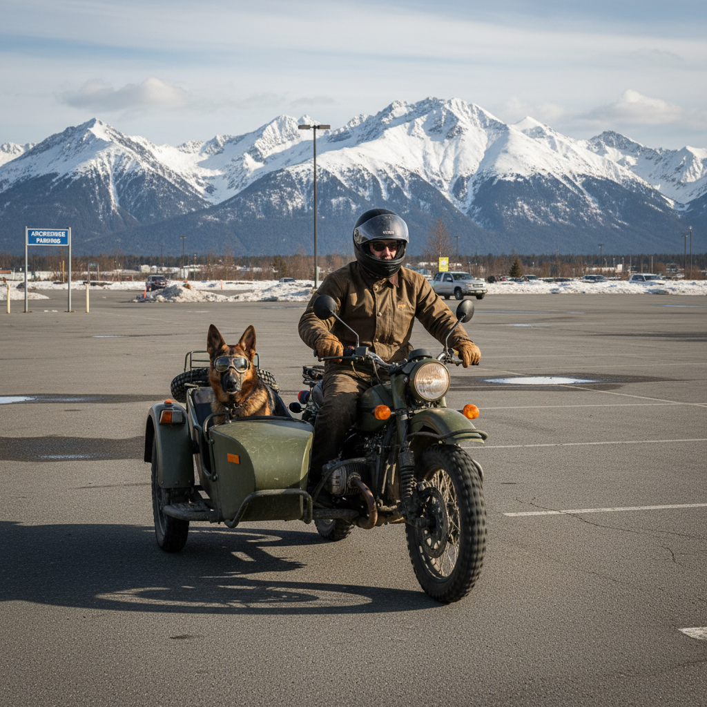 Putin’s Delegation Hands Over Ural Motorcycle in Anchorage