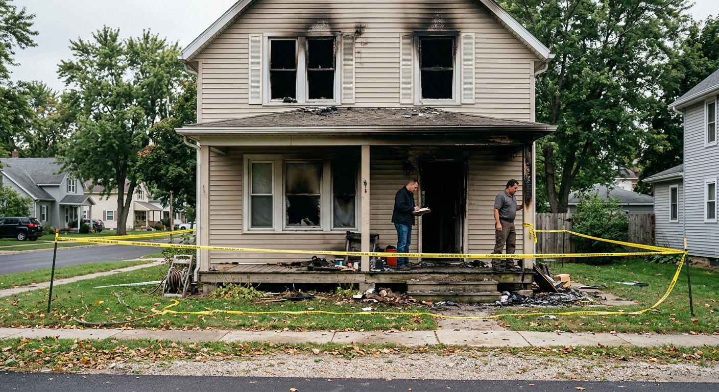 Authorities Investigate Child Rescue from Dog Cage During Ohio House Fire